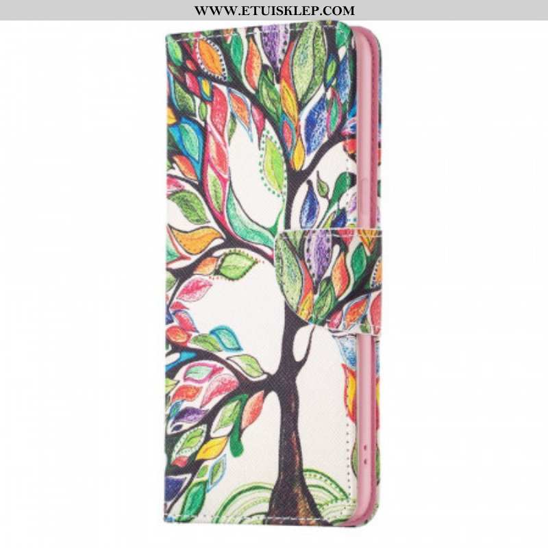 Etui Folio do Oppo Find X5 Malowanie Drzew